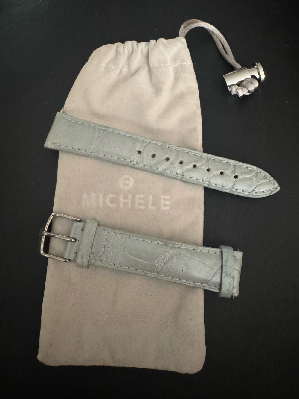 Michele Alligator 18mm leather watch band